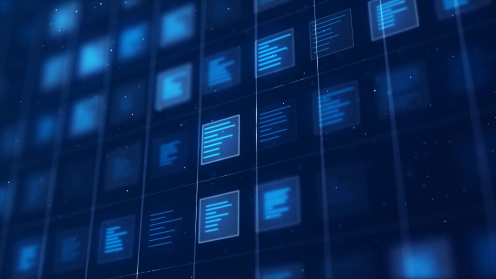4k-Futuristic Graphical User ınterface Grid Background- Loopable - 4K Stok photo