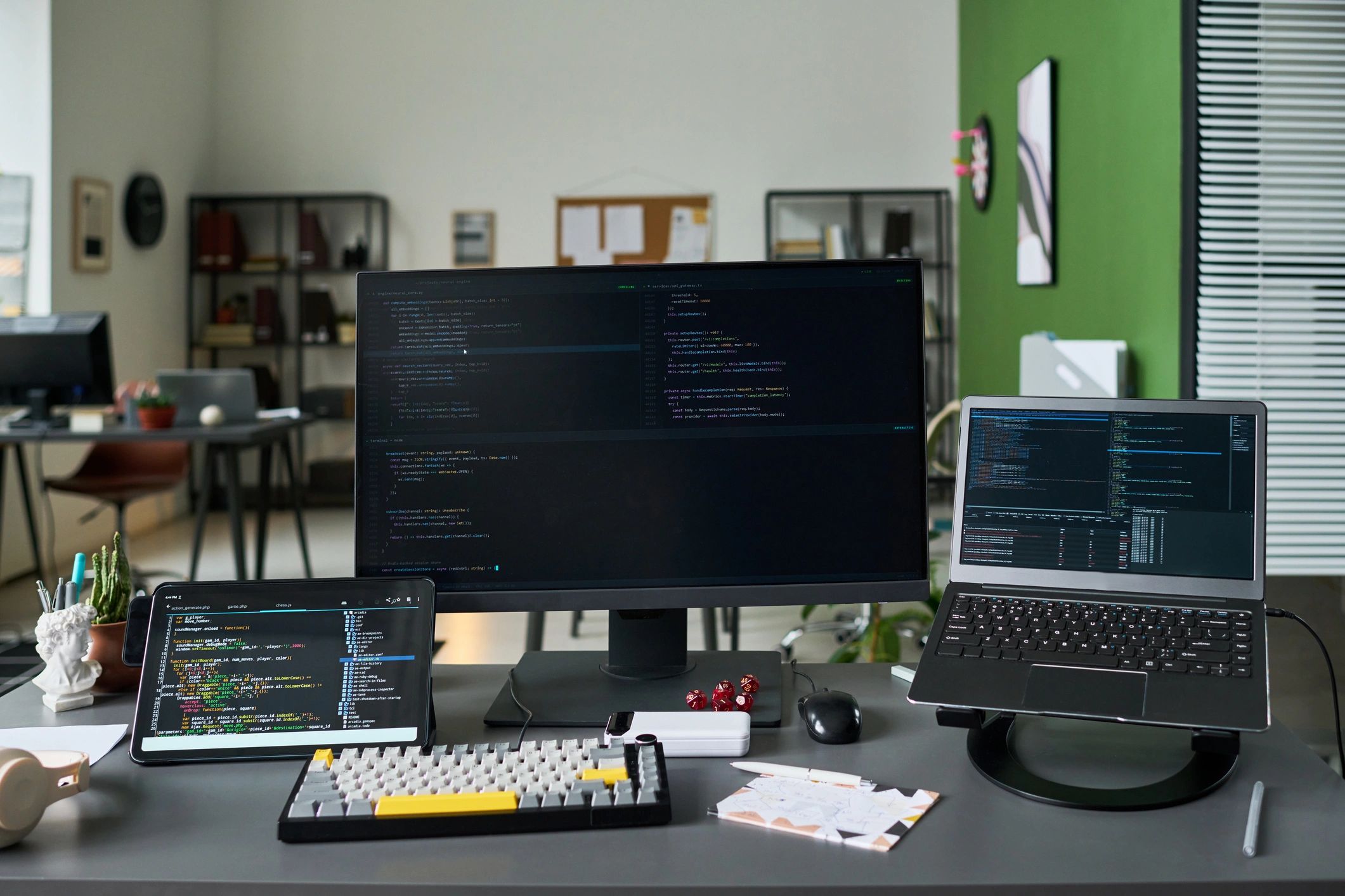Technology workspace representing secure information management